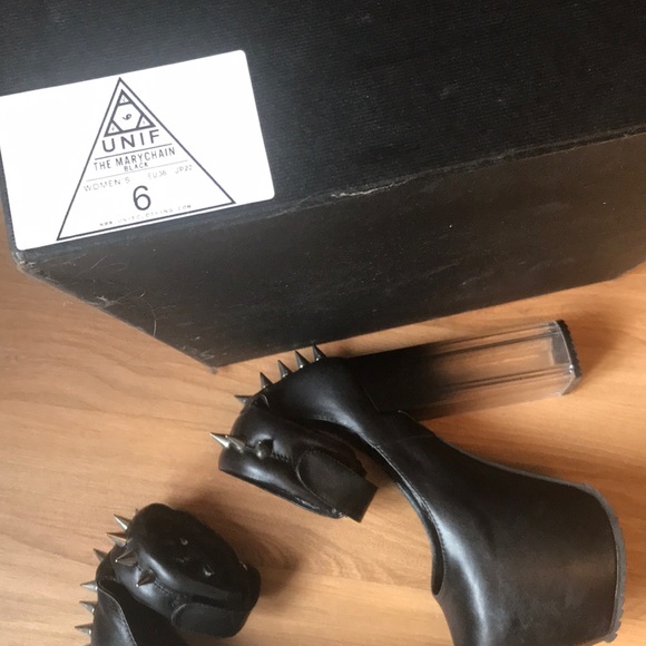 UNIF marychain black studs platform maryjane goth - Picture 6 of 8